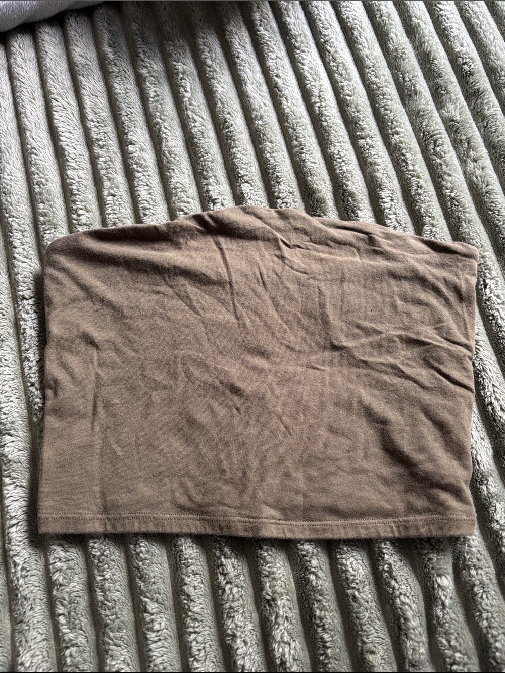 Garage Brown Strapless Tube Mini Skirt